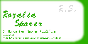 rozalia sporer business card